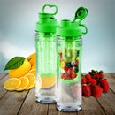 Gourmet Home 28oz Fruit InfuserWater Bottle, Green - Flashpopup.com