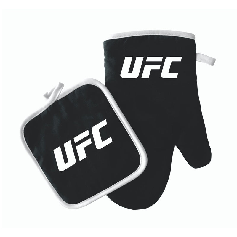 UFC Black Oven Mitt & Pot Holder Set - Flashpopup.com