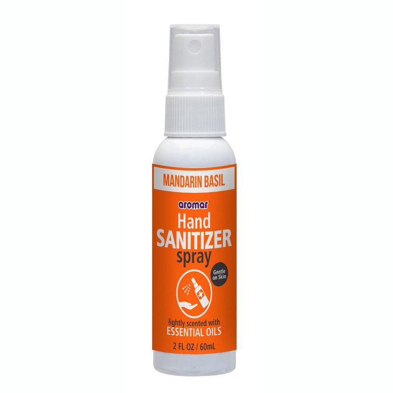 Aromar 1-Piece Hand Sanitizer Mandarin Basil 70% Alcohol Scented Essential Oils - Flashpopup.com