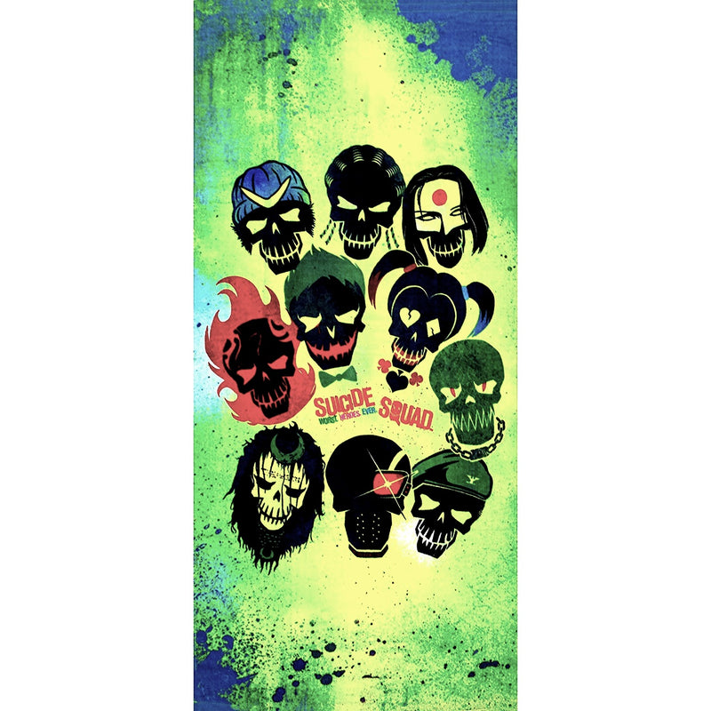 DC Suicide Squad Skull Beach Towel Size:  58" X 28" - Flashpopup.com