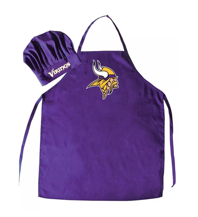 NFL Minnesota Vikings Chef Hat & Apron Set - Flashpopup.com