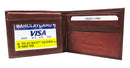 Wallet Genuine Leather Mens Wallet, Bifold & Trifold (Burgundy, Bifold) - Flashpopup.com