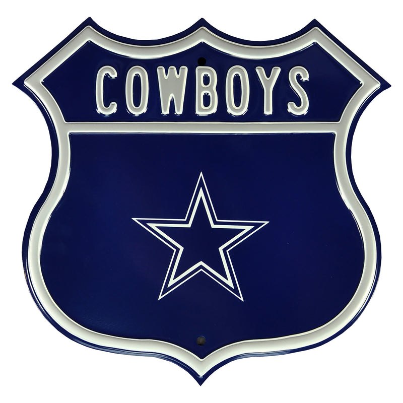 NFL Route Sign Dallas Cowboys Metal Sign, 3 pounds Dimensions 16" x 16" - Flashpopup.com