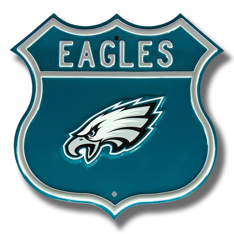 NFL Route Sign Philadelphia Eagles Metal Sign, 3 pounds Dimensions 16" x 16" - Flashpopup.com