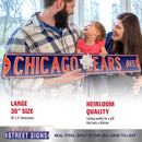 NFL Street Sign Chicago Bears Ave Metal Sign, 3 pounds Dimensions 6" x 36" - Flashpopup.com