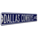 NFL Street Sign Dallas Cowboys Ave Metal Sign, 3 pounds Dimensions 6" x 36" - Flashpopup.com