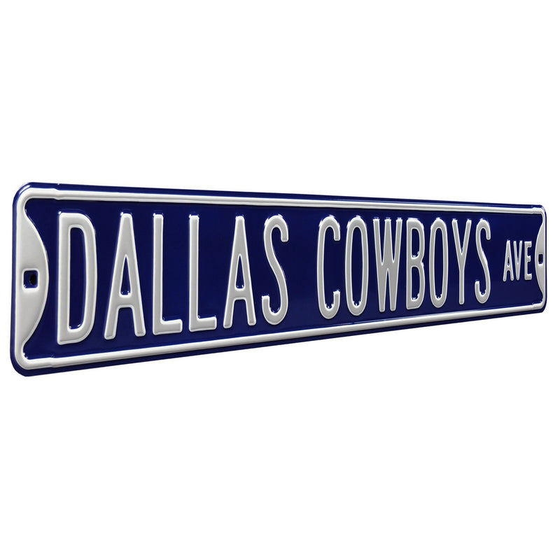 NFL Street Sign Dallas Cowboys Ave Metal Sign, 3 pounds Dimensions 6" x 36" - Flashpopup.com