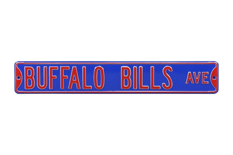 NFL Street Sign Buffalo Bills Ave Metal Sign, 3 pounds, Dimensions 6" x 36" - Flashpopup.com