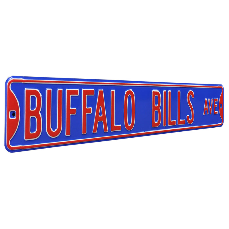 NFL Street Sign Buffalo Bills Ave Metal Sign, 3 pounds, Dimensions 6" x 36" - Flashpopup.com
