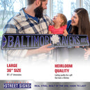 NFL Street Sign Baltimore Ravens Ave Metal Sign, 3 pounds Dimensions 6" x 36" - Flashpopup.com
