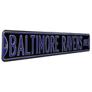 NFL Street Sign Baltimore Ravens Ave Metal Sign, 3 pounds Dimensions 6" x 36" - Flashpopup.com