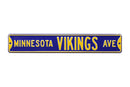 NFL Street Sign Minnesota Vikings Ave Metal Sign, 3 pounds Dimensions 6" x 36" - Flashpopup.com