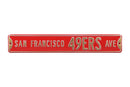 NFL Street Sign San Francisco 49Ers Ave Metal Sign, 3 pounds Dimensions 6" x 36" - Flashpopup.com