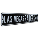 NFL Street Sign Las Vegas Raiders Ave Metal Sign, 3 pounds Dimensions 6" x 36" - Flashpopup.com