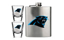 NFL Carolina Panthers 6oz Flask Shot & 2oz Glasses Set, Stainless Steel - Flashpopup.com