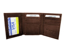 Men's Authentic Leather Trifold Wallets (Brown) - Flashpopup.com
