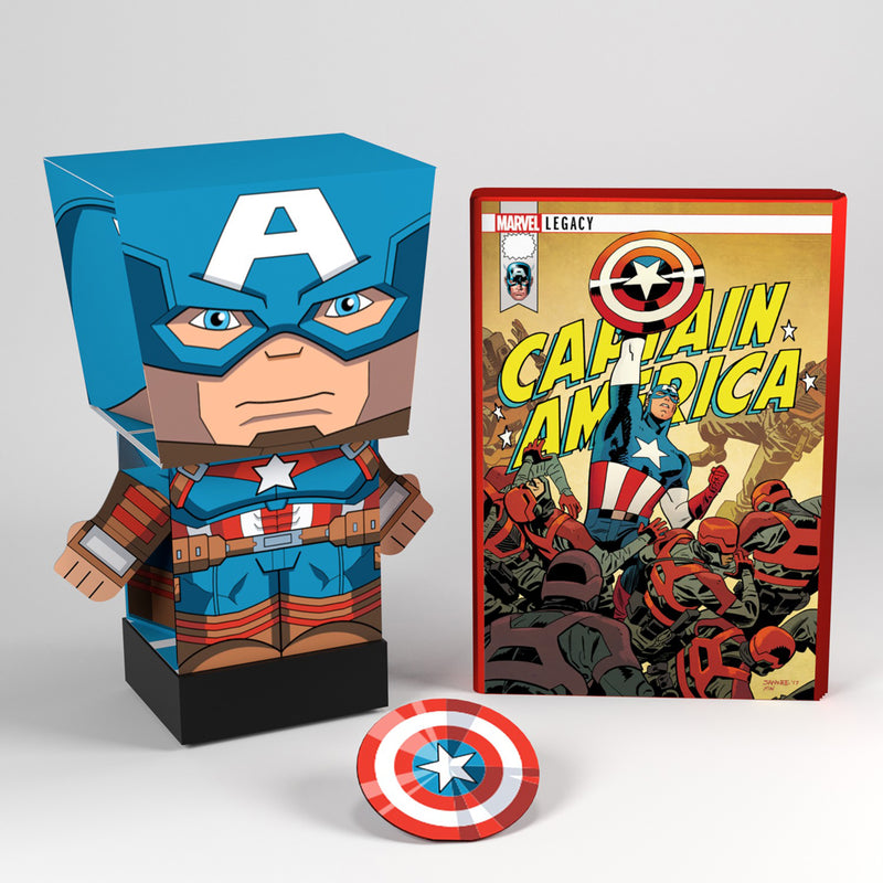 Marvel Captain America SnapBot Pulp Heroes Pull Back - Flashpopup.com