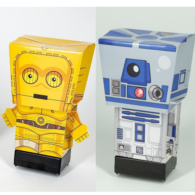 Star Wars 2 Pack R2D2 and C3PO SnapBot Pulp Heroes Pull Back - Flashpopup.com