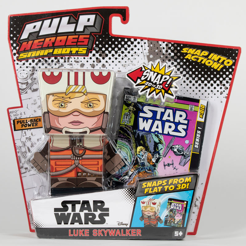 Star Wars Luke Skywalker SnapBot Pulp Heroes Pull Back - Flashpopup.com