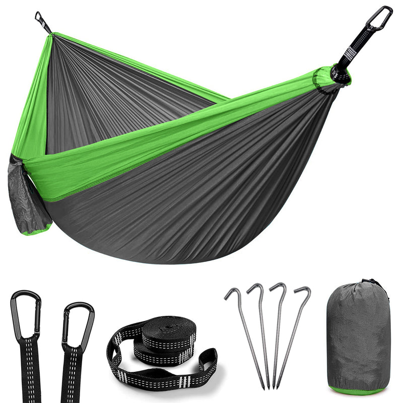Classic Nylon Hammock with Carrying Sack, 300 Pounds Capacity - Flashpopup.com
