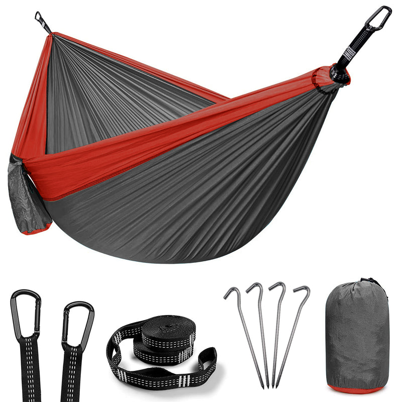 Classic Nylon Hammock with Carrying Sack, 300 Pounds Capacity - Flashpopup.com