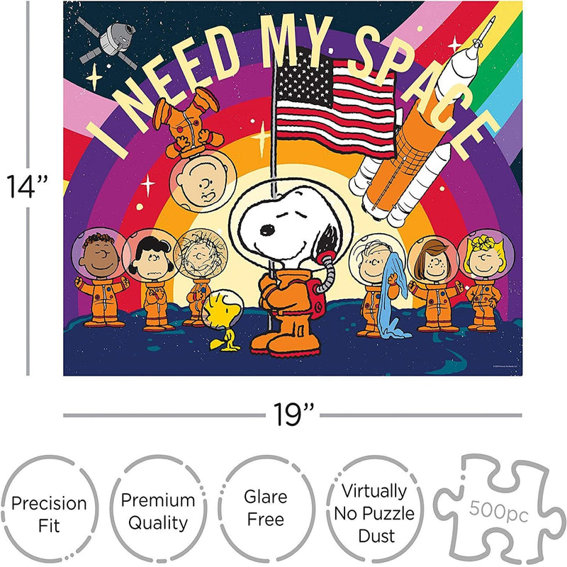 Snoopy in Space 500 Piece Puzzle jigsaw - Flashpopup.com