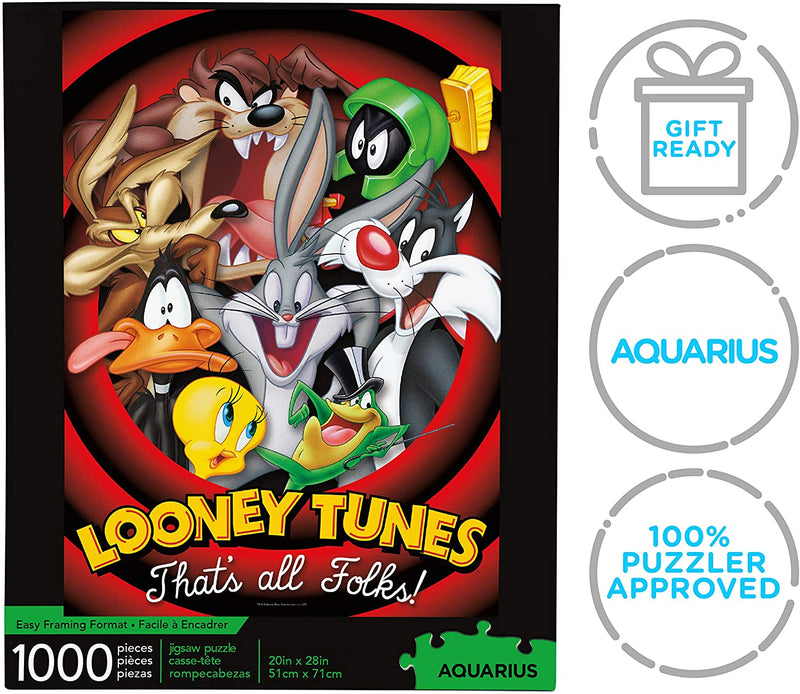 1000 Piece Puzzle - Looney Tunes: That's All Folks - Flashpopup.com