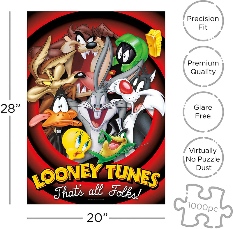 1000 Piece Puzzle - Looney Tunes: That's All Folks - Flashpopup.com