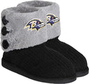Baltimore Ravens High End Button Boot Slipper - Flashpopup.com