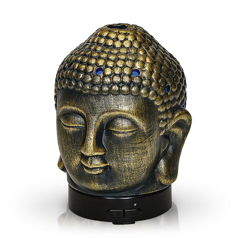 Aromar Ceramic Ultrasonic Diffuser Bronze Buddha Head (100ml) - Flashpopup.com