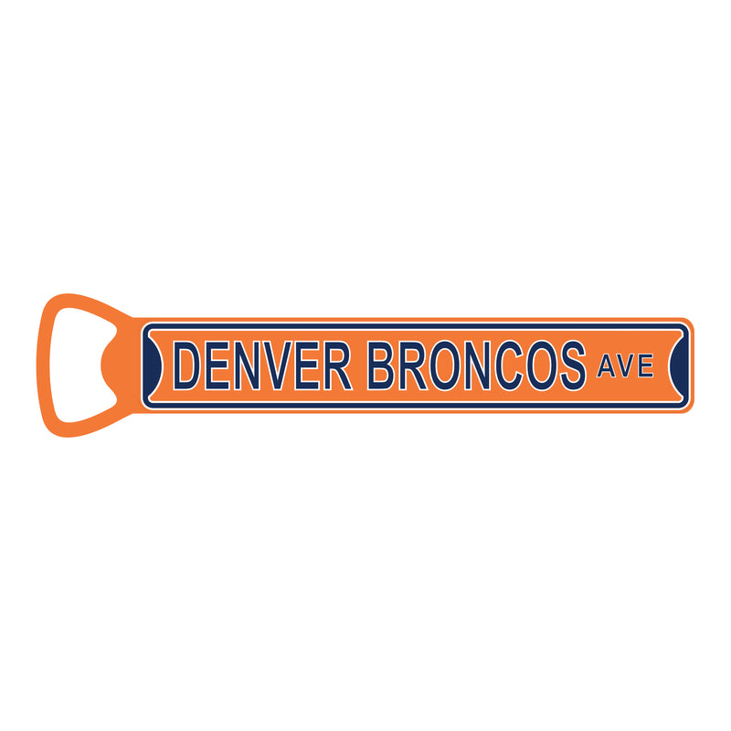 NFL Bottle Opener Denver Broncos Magnetic Size: 7" x 1" - Flashpopup.com