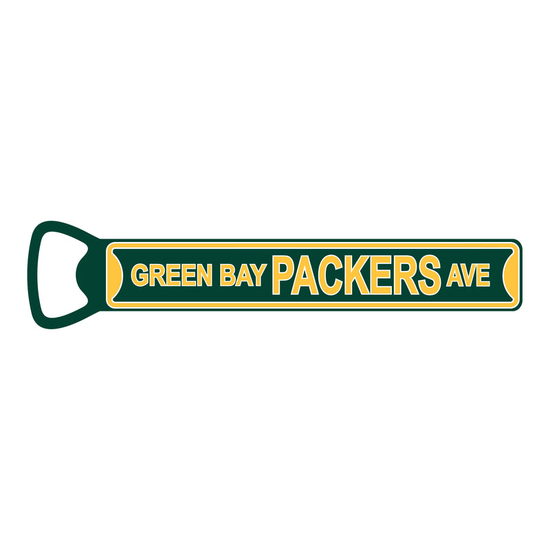 NFL Bottle Opener Green Bay Packers Magnetic Size: 7" x 1" - Flashpopup.com