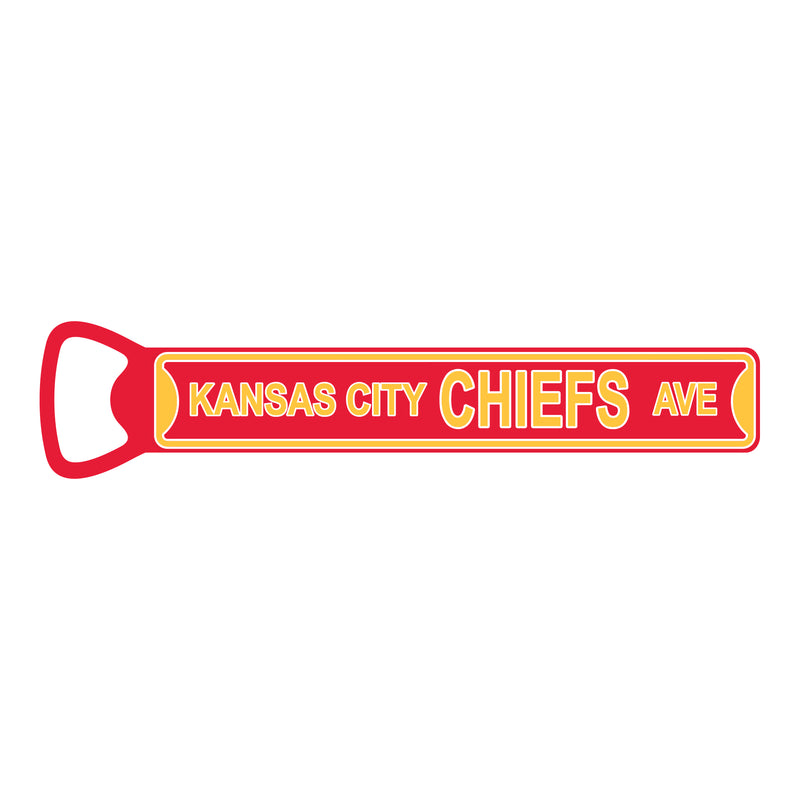 NFL Bottle Opener Kansas City Chiefs Magnetic Size: 7" x 1" - Flashpopup.com