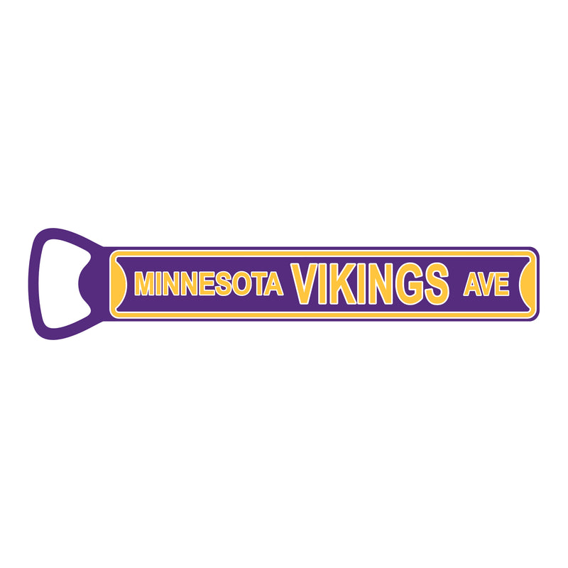 NFL Bottle Opener Minnesota Vikings Magnetic Size: 7" x 1" - Flashpopup.com