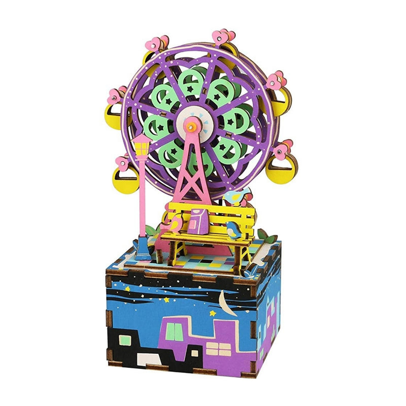 DIY 3D Puzzle 2 Pack - Ferris Wheel Music Box and Merry Go Round