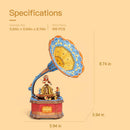 DIY 3D Music Box Puzzle - Vintage Gramophone - 109 pcs - Flashpopup.com
