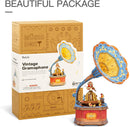 DIY 3D Music Box Puzzle - Vintage Gramophone - 109 pcs - Flashpopup.com