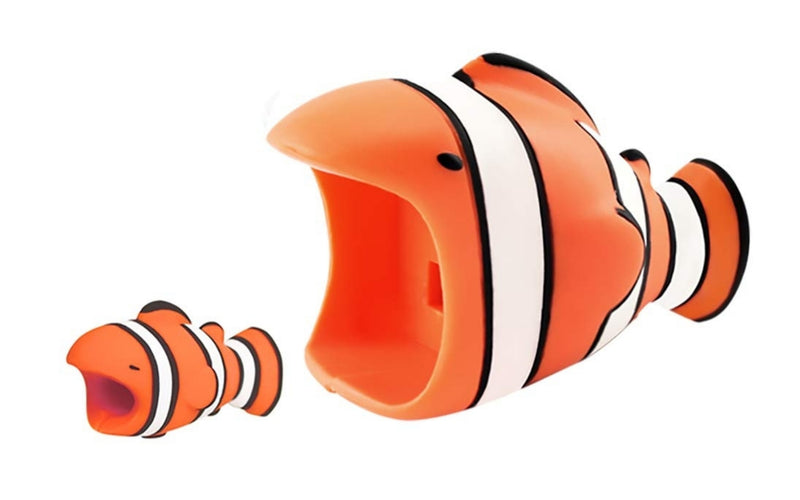 2pk iPhone Big Biter & Small Chomper Cable Protectors - Clown Fish - Flashpopup.com