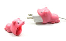 2pk iPhone Big Cable Animal Biters Cable Protectors - Pig - Flashpopup.com