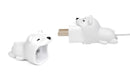 2pk iPhone Big Cable Animal Biters Cable Protectors - Polar Bear - Flashpopup.com