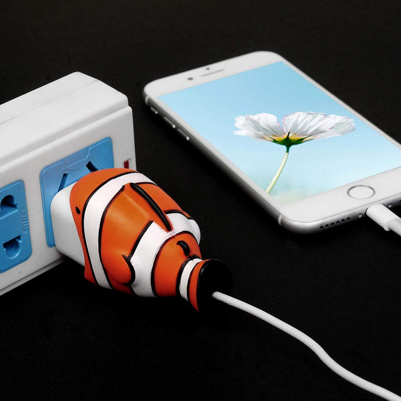 Big Cable Biter Clown Fish for Apple USB Power Adapter Cable Protector - Flashpopup.com