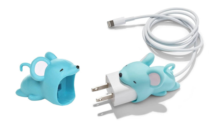 2pk iPhone Big Cable Animal Biters Cable Protectors - Mouse - Flashpopup.com