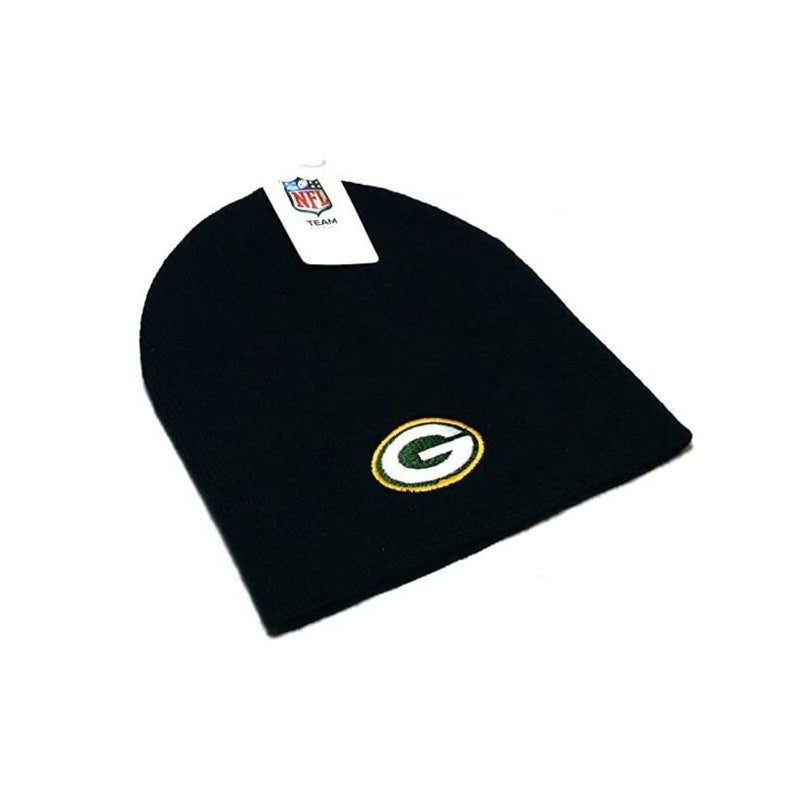 NFL Beanie Green Bay Packers, Black, Cuffless - Flashpopup.com