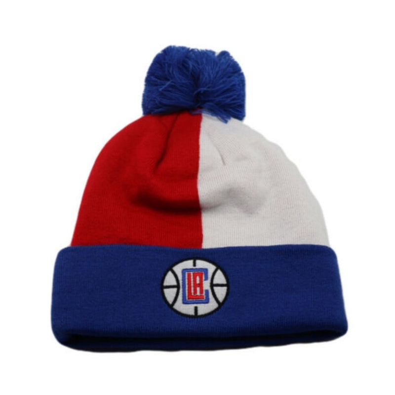 NBA Beanie Los Angeles Clippers, Tricolor Cuffed Pom - Flashpopup.com