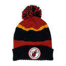 NBA Beanie Miami Heat, Knit Striped Cuffed - Flashpopup.com
