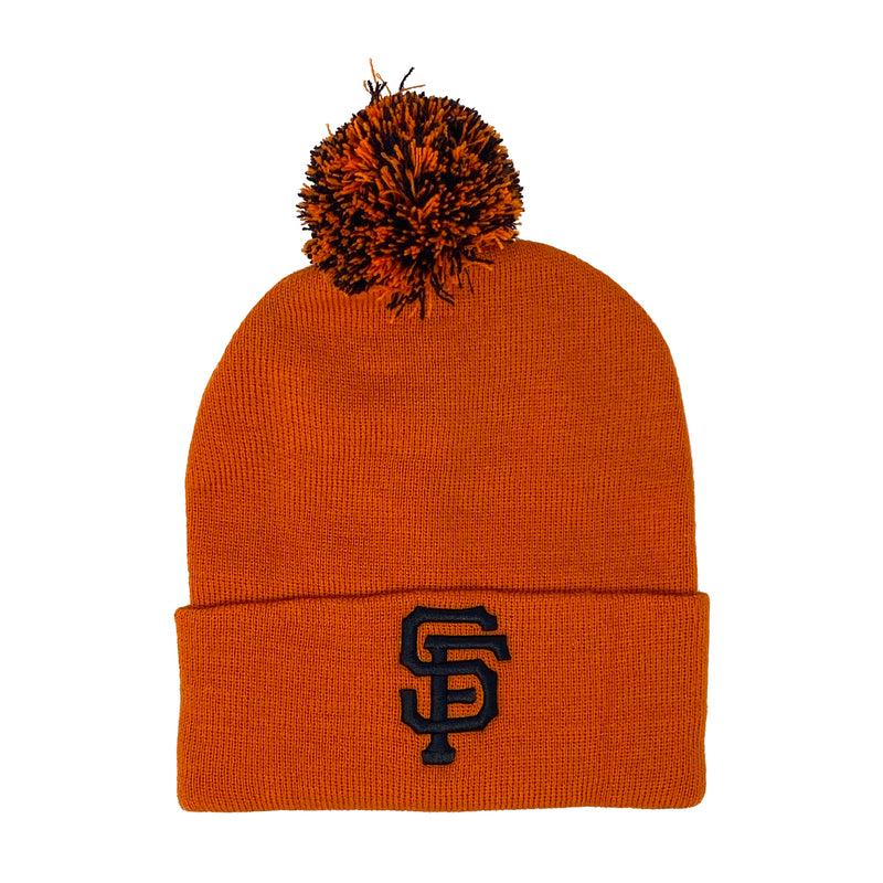 MLB Beanie San Francisco Giants, Pom Orange Cuffed - Flashpopup.com
