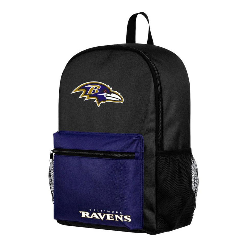 NFL Baltimore Ravens Two Tone Backpack With Team Logo - Flashpopup.com