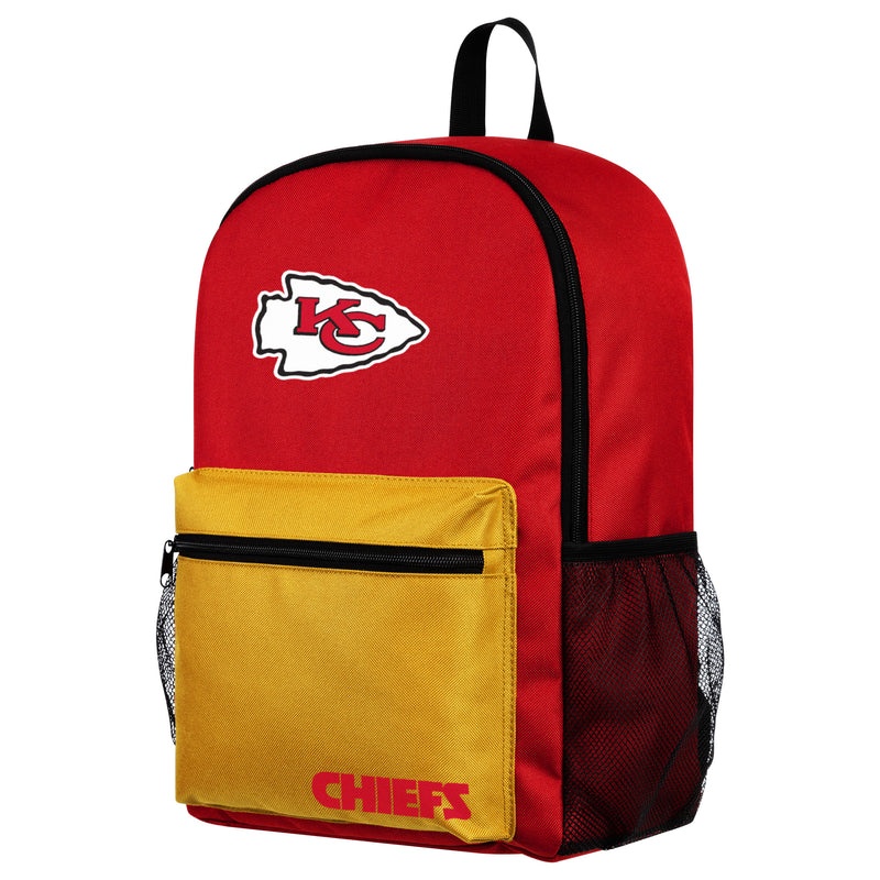 NFL Kansas City Chiefs Two Tone Backpack with Team Logo - Flashpopup.com