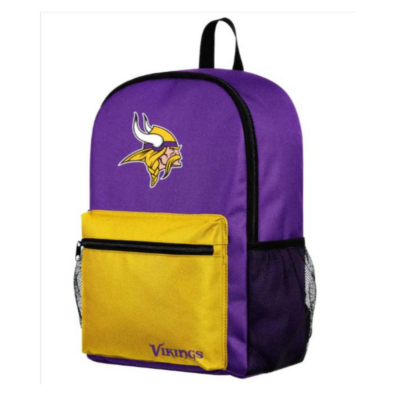 NFL Minnesota Vikings Two Tone Backpack With Team Logo - Flashpopup.com