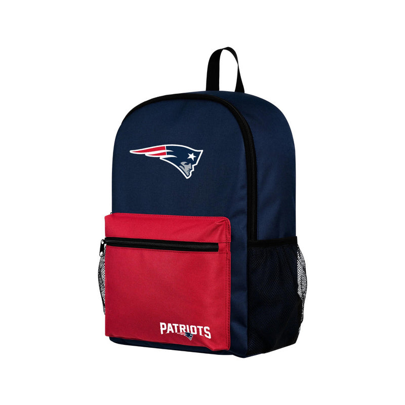 NFL New England Patriots Two Tone Backpack With Team Logo - Flashpopup.com